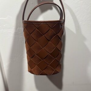 J. Crew Berkeley  Tan Woven Bucket Bag
